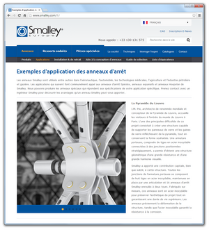 Smalley-Webseite jetzt auch in französischer Sprache