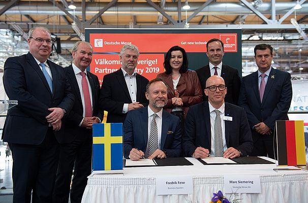 Vertragsunterzeichnung: Schweden wird Partnerland der HANNOVER MESSE 2019