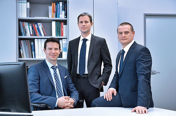 Die Scheugenpflug-Geschäftsführung: Christian Ostermeier, Jürgen Wilde, Sergej Erbes