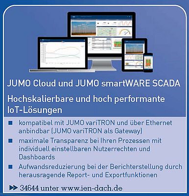 JUMO Cloud und JUMO smartWARE SCADA: Hochskalierbare und hoch performante IoT-Lösungen