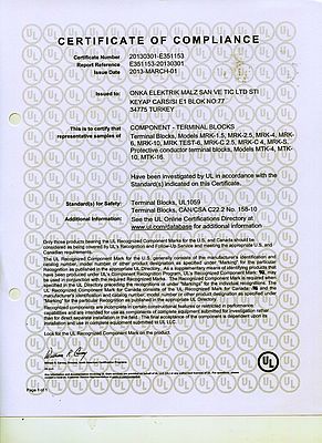 ONKA UL Sertifikasını sahip olduğu belgeler arasına katmıştır