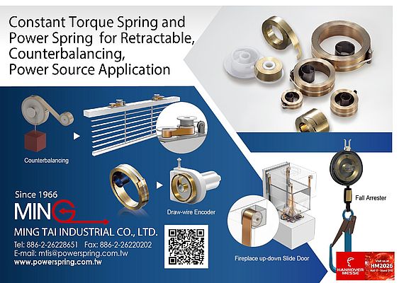 Constant Torque Spring and Power Spring for Retractable, Counterbalancing, Power Source Application