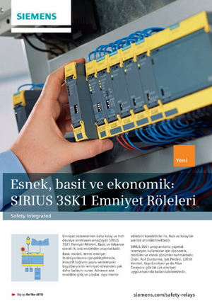 Siemens; SIRIUS 3SK1 Emniyet Röleleri
