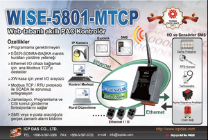ICP DAS ; WISE-5801-MTCP Web Tabanlı PAC Kontrolör