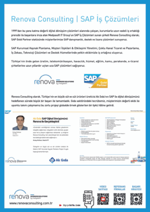Ak Gıda SAP Dijital Dönüşümünü  Renova ile Gerçekleştirdi