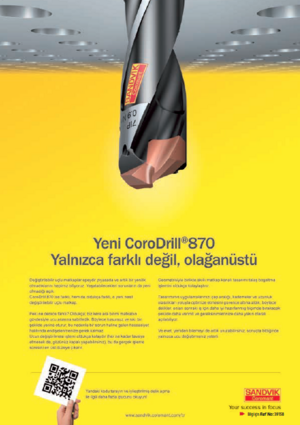 Sandvik Coromant Yeni CoroDrill 870 Yalnızca farklı değil, olağanüstü