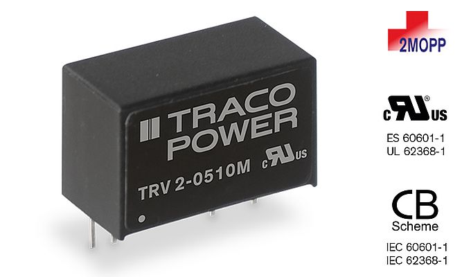 TRV 2M Serisi 2 Watt yüksek izolasyonlu DC/DC dönüştürücü