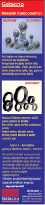 Getecno; Mekanik Komponentler, rot başları, küresel rulmanlar, kilitleme somunları