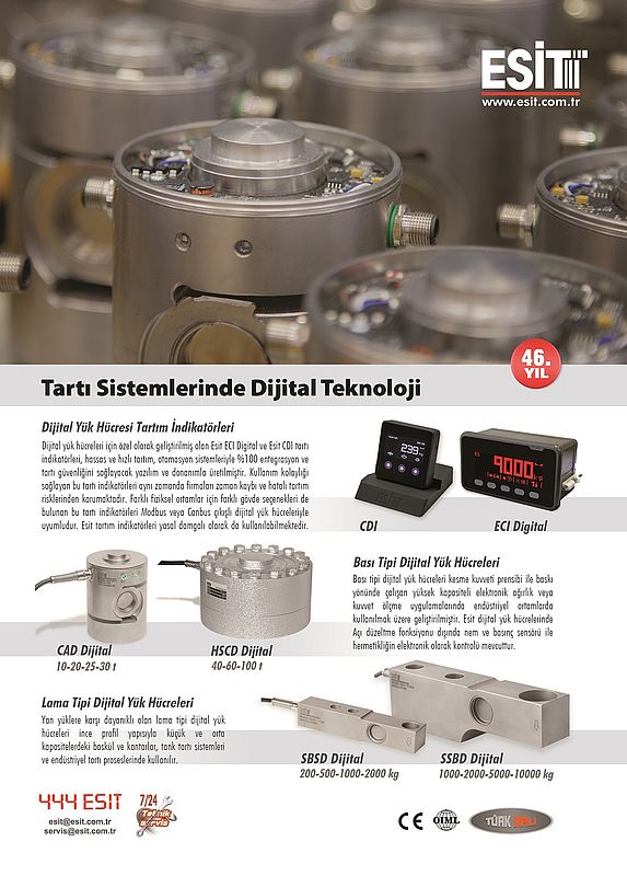 ESIT;Tartı Sistemlerinde Dijital Teknoloji