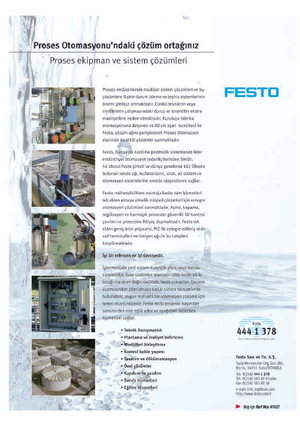 Festo; Proses Otomasyonu'ndaki çözüm ortağınız