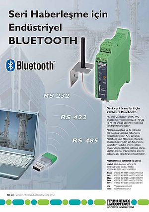 Seri haberleşme için endüstriyel Bluetooth