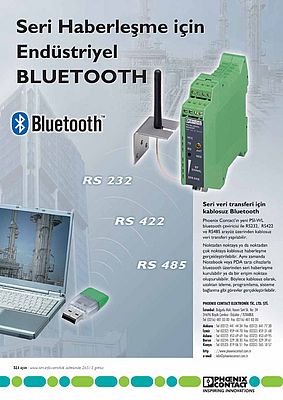 Seri haberleşme için endüstriyel Bluetooth