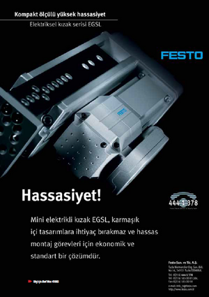 Kompakt ölçülü yüksek hassasiyet Festo Elektriksel kızak serisi EGSL