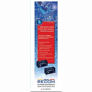 RECOM; Düşük çalışma maliyeti Yüksek derece izolasyon 1W DC/DC konvertörü