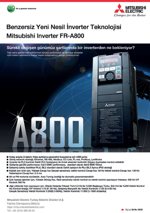 Benzersiz Yeni Nesil İnverter Teknolojisi Mitsubishi İnverter FR-A800