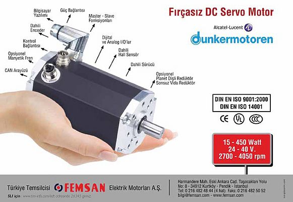 Dunkermotoren Fırçasız DC Servo Motor
