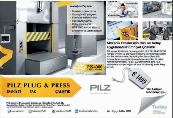PILZ Plug & Press, Emniyet Tak Çalıştır.
