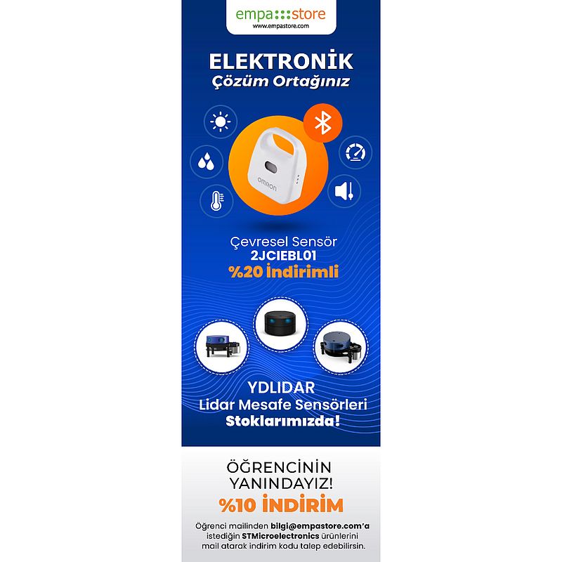 Elektronik Çözüm Ortağınız- Empa Store- YDLIDAR Lidar Mesafe Sensörleri Stoklarımızda.