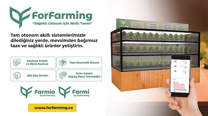 Yapay zeka teknolojileri ile dikey tarımı birleştiren akıllı topraksız tarım girişimi ForFarming