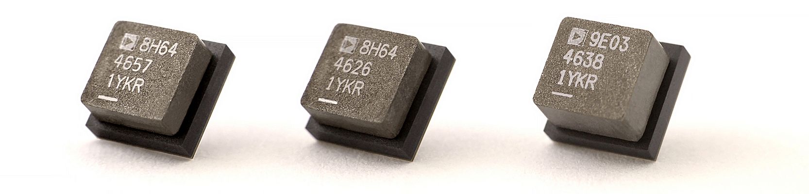 Figure 1. LTM4657, LTM4626, and LTM4638 offer different output current ratings using the same pinout. The LTM4657 and LTM4626 use lower profile inductors to reduce the overall height.