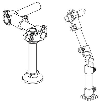 Tube clamps for modular structures