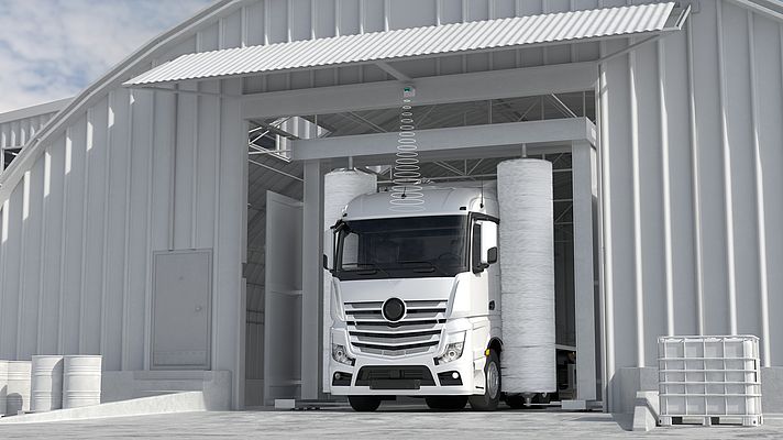 Reliable vehicle detection in the car wash, even in wet conditions. Picture: Pepperl+Fuchs