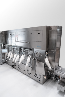 The new INTISO isolator from Metall+Plastic is the leading containment solution for standard applications. It combines the highest levels of pharmaceutical safety with time and cost benefits. (Source: Optima)