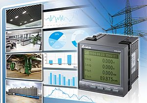 Power meter analyzing power quality and energy consumption