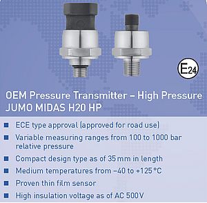 OEM Pressure Transmitter JUMO MIDAS H20 HP