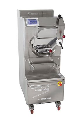 The Diagonal-Freezer – an ice cream machine from Kälte-Rudi – is characterised by its patented design featuring a diagonally installed production cylinder and paddle with kneading function.