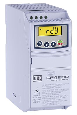 The new CFW300 variable speed drive covers the motor power range from 0.18 to 4 kW in two frame sizes
