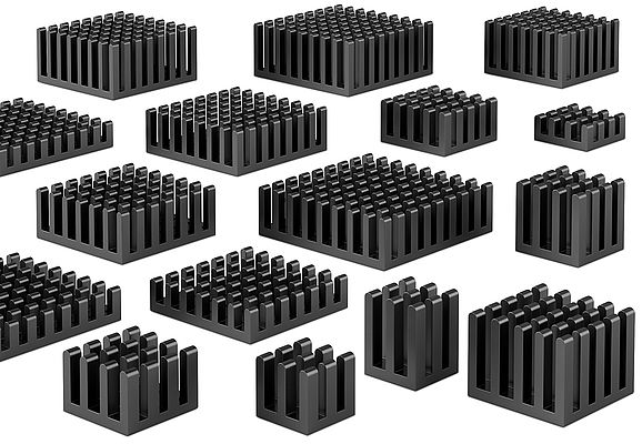 The heatsinks from Fischer Elektronik are available in different dimensions