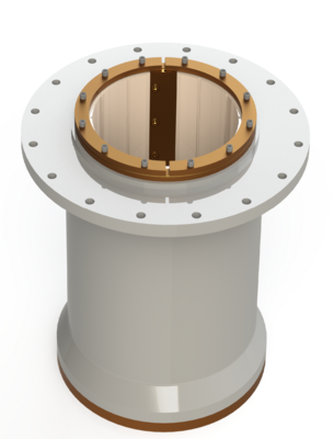 CAD rendering of the SXL bearing fitted to this application with bronze tapered keyset