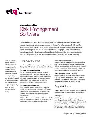 Introduction to Risk Management Software