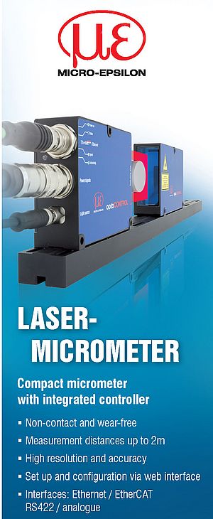Laser-Micrometer With Integrated Controller