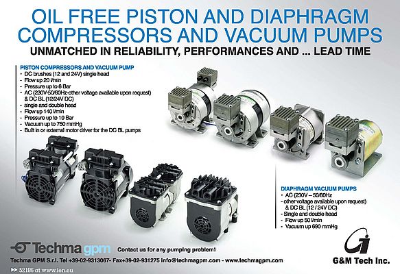 Oil Free Piston and Diaphragm Compressors and Vacuum Pumps