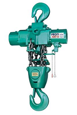JDN Profi 100 Ti air hoist, part a series of hoists offering lift capacities from 250kg up to 100 tonnes.