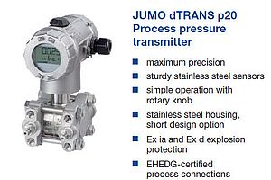 Jumo dTRANS p20 process pressure transmitter