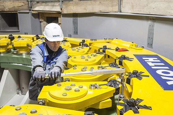 Service works at Reisseck hydropower plant ensuring plant operation and long-term production (Voith)