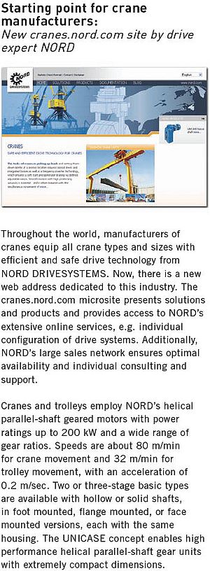 New website for crane manufacturers