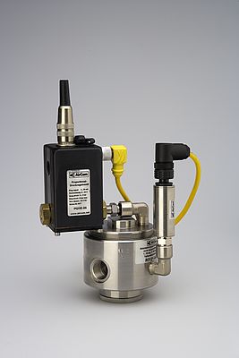 A stainless steel flow-rate booster with proportional valve ensures good regulator results.