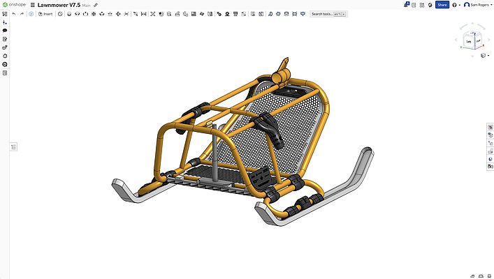 SeaGrass Harvester, collaboratively developed in Onshape, a cloud-native CAD and PDM (Product Data Management) platform. Picture: Tandem Ventures