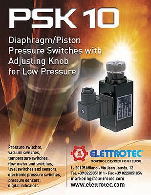 Diaphragm/piston pressure switches