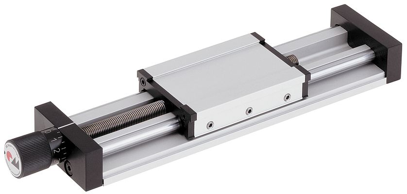 The compact RK linear unit with spindle drive and a choice of right- or left-hand thread.