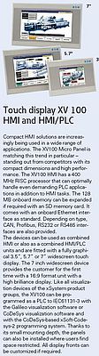 Touch display XV 100 HMI and HMI/PLC