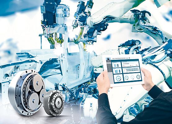 With permanent monitoring, the actual operating behaviour can be observed and the level of wear can be calculated in real time. Picture: Nabtesco Precision Europe GmbH / stock.adobe.com/Monopoly919, 188158693