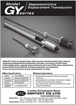 Magnetostrictive Displacement Transducers Model GY-Series