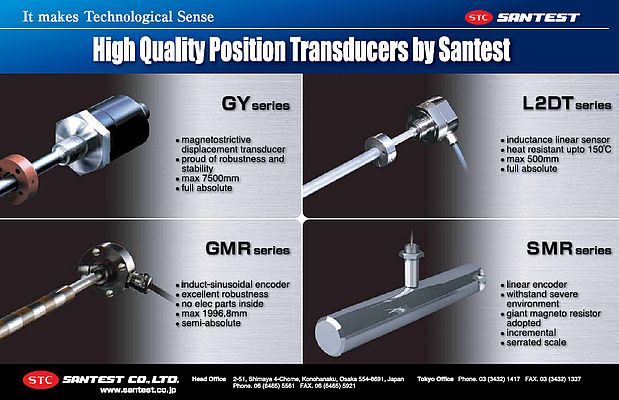 High quality position transducers by Santest