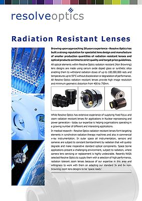 Radiation Resistant Lenses