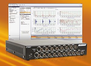 16-channel sound and vibration measurement over USB
